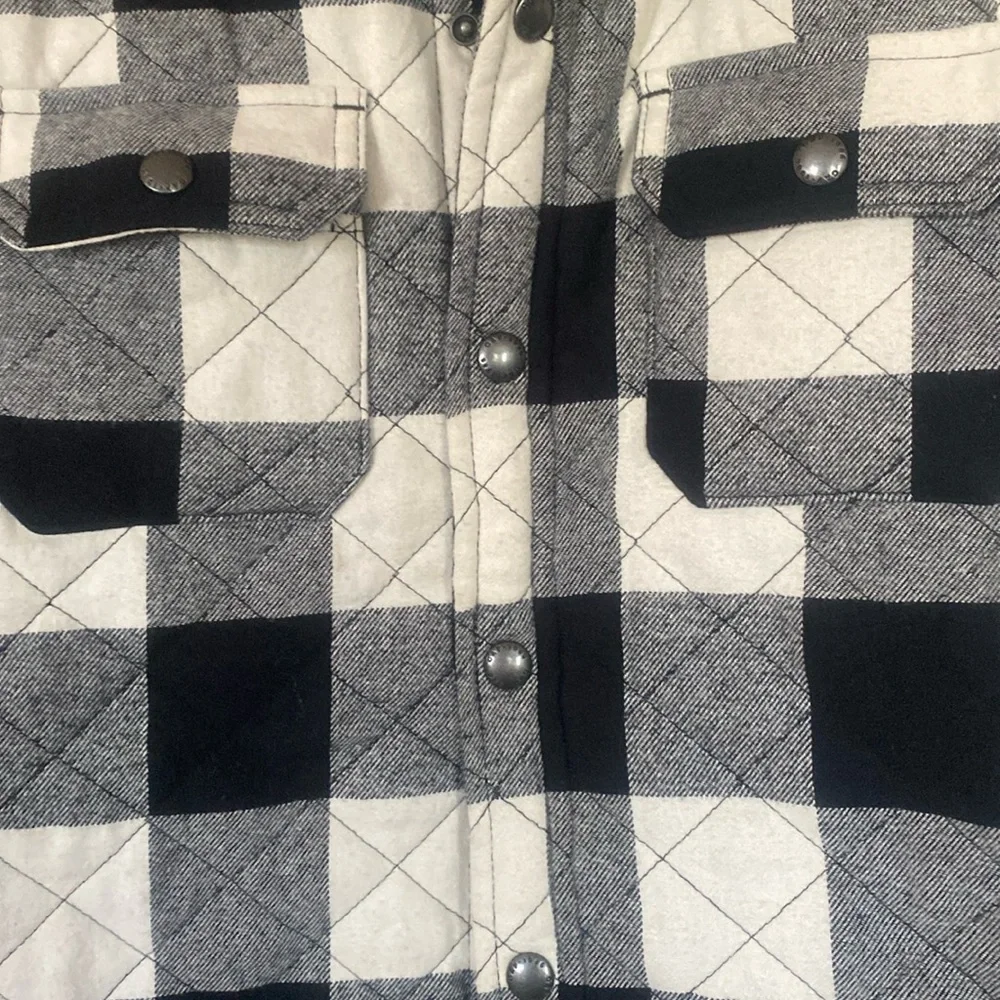 GAP Kids Plaid Jacket black & white. Size S